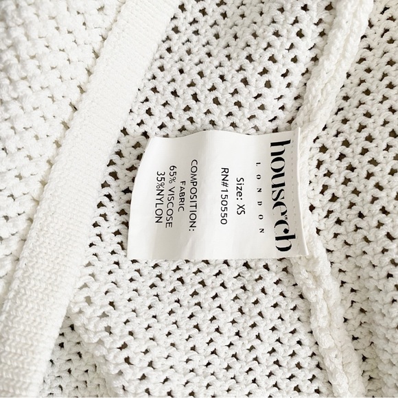 House of CB Yves Knit Top & Mariella Knit Mini Skirt Set in White XS - Picture 6 of 11